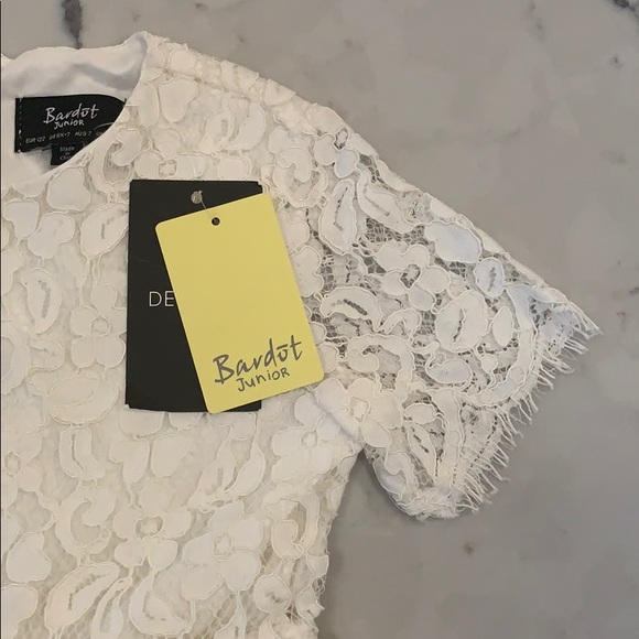 NEW Bardot Junior White Lace Dress Size 6x-7 - Picture 2 of 5